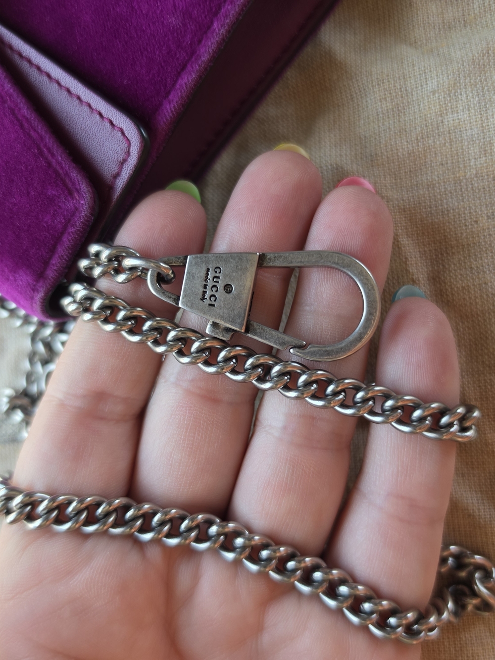 Gucci Dionysus Velvet Super Mini Chain Bag - Picture 16 of 16